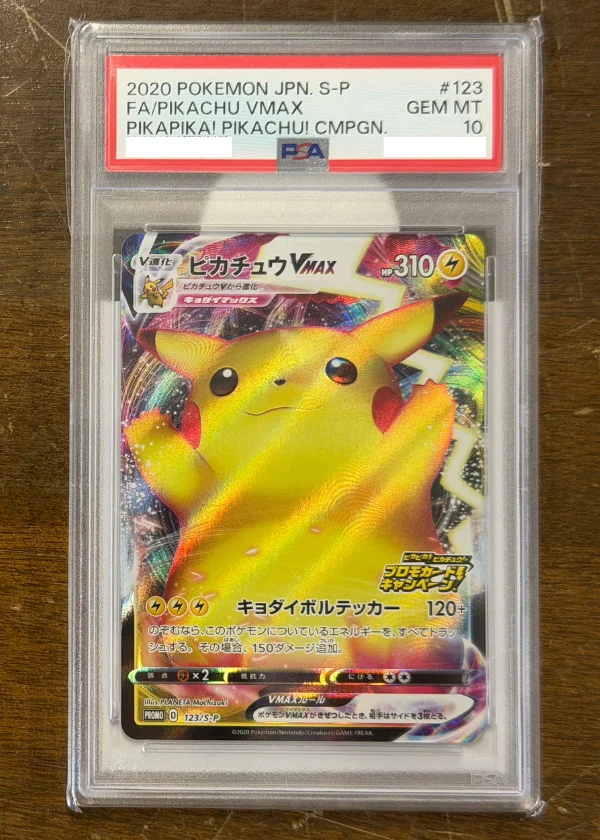 PSA 10 graded Japanese Pokémon card, certification number masked