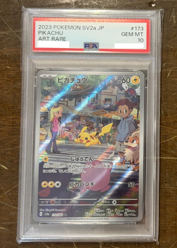 PSA 10 graded Japanese Pokémon card, certification number masked